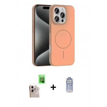 MARSİLYAN™- iPhone 16 Pro Max Kılıf Siluet Doku Özel Seri - Siyah Joko Magic 5D Cam + Raze Metal Kamera Lens - NLGY