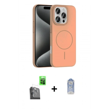 MARSİLYAN™- iPhone 16 Pro Max Kılıf Siluet Doku Özel Seri - Siyah Joko Magic 5D Cam + Raze Metal Kamera Lens - SH