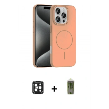 MARSİLYAN™- iPhone 16 Pro Max Kılıf Siluet Doku Özel Seri - Siyah Joko Magic 5D Hayalet Cam + PVD Metal Kamera Lens - SH
