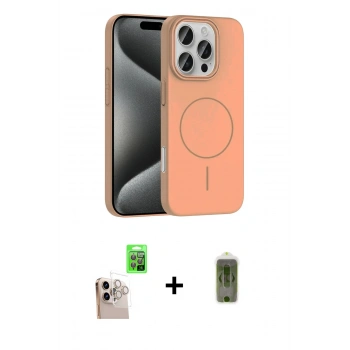 MARSİLYAN™- iPhone 16 Pro Max Kılıf Siluet Doku Özel Seri - Siyah Joko Magic 5D Hayalet Cam + Raze Metal Kamera Lens - NLGY