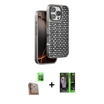 MARSİLYAN™- iPhone 16 Pro Max Kılıf Siluet Form Serisi - Şeffaf 360 Full Body Arka Koruyucu + Raze Metal Kamera Lens - CLTM