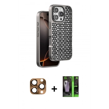 MARSİLYAN™- iPhone 16 Pro Max Kılıf Siluet Form Serisi - Şeffaf 360 Full Body Arka Koruyucu + Pers Alüminyum Kamera Lens - CLTM