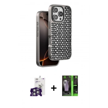 MARSİLYAN™- iPhone 16 Pro Max Kılıf Siluet Form Serisi - Şeffaf 360 Full Body Arka Koruyucu + Bilvis Titan Kamera Lens - GS