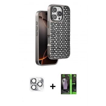 MARSİLYAN™- iPhone 16 Pro Max Kılıf Siluet Form Serisi - Şeffaf 360 Full Body Arka Koruyucu + Pers Alüminyum Kamera Lens - GS