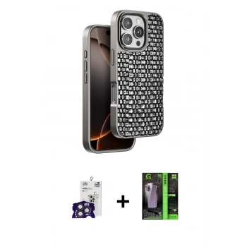 MARSİLYAN™- iPhone 16 Pro Max Kılıf Siluet Form Serisi - Şeffaf 360 Full Body Arka Koruyucu + Bilvis Titan Kamera Lens - TMGI