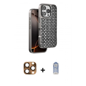 MARSİLYAN™- iPhone 16 Pro Max Kılıf Siluet Form Serisi - Siyah Joko Magic 5D Cam + Pers Alüminyum Kamera Lens - CLTM