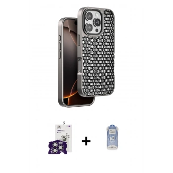 MARSİLYAN™- iPhone 16 Pro Max Kılıf Siluet Form Serisi - Siyah Joko Magic 5D Cam + Bilvis Titan Kamera Lens - GS