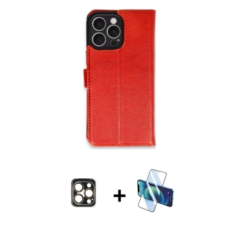 MARSİLYAN™- iPhone 16 Pro Max Kılıf Siluet Işık Serisi - Siyah 3D Antistatik Cam Ekran Koruyucu + PVD Metal Kamera Lens - GD