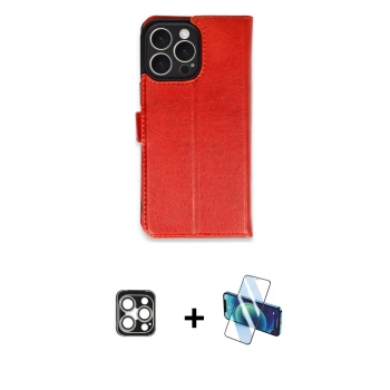 MARSİLYAN™- iPhone 16 Pro Max Kılıf Siluet Işık Serisi - Siyah 3D Antistatik Cam Ekran Koruyucu + PVD Metal Kamera Lens - GS