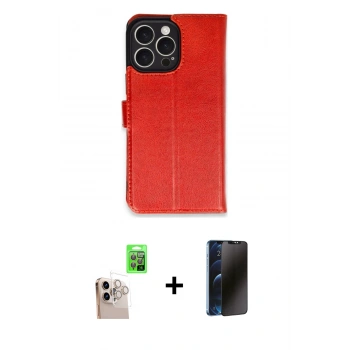 MARSİLYAN™- iPhone 16 Pro Max Kılıf Siluet Işık Serisi - Siyah 3D Antistatik Hayalet Cam Ekran Koruyucu + Raze Metal Kamera Lens - NLGY