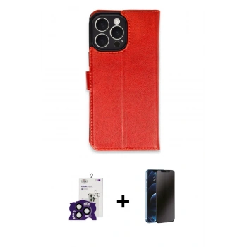 MARSİLYAN™- iPhone 16 Pro Max Kılıf Siluet Işık Serisi - Siyah 3D Antistatik Hayalet Cam Ekran Koruyucu + Bilvis Titan Kamera Lens - SH