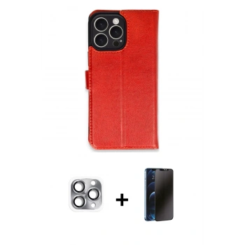 MARSİLYAN™- iPhone 16 Pro Max Kılıf Siluet Işık Serisi - Siyah 3D Antistatik Hayalet Cam Ekran Koruyucu + Pers Alüminyum Kamera Lens - GI