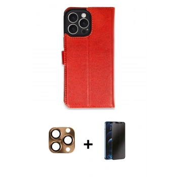 MARSİLYAN™- iPhone 16 Pro Max Kılıf Siluet Işık Serisi - Siyah 3D Antistatik Hayalet Cam Ekran Koruyucu + Pers Alüminyum Kamera Lens - CLTM