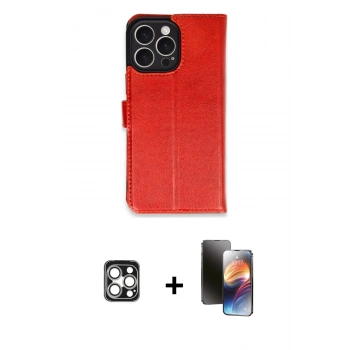 MARSİLYAN™- iPhone 16 Pro Max Kılıf Siluet Işık Serisi - Siyah 3D Antistatik Mat Seramik Nano Ekran Koruyucu + PVD Metal Kamera Lens - GS