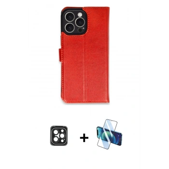 MARSİLYAN™- iPhone 16 Pro Max Kılıf Siluet Işık Serisi - Siyah 3D Antistatik Seramik Nano Ekran Koruyucu + PVD Metal Kamera Lens - SH