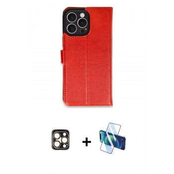 MARSİLYAN™- iPhone 16 Pro Max Kılıf Siluet Işık Serisi - Siyah 3D Antistatik Seramik Nano Ekran Koruyucu + PVD Metal Kamera Lens - GD