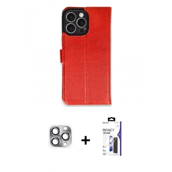 MARSİLYAN™- iPhone 16 Pro Max Kılıf Siluet Işık Serisi - Siyah Bilvis 3X AR Hayalet Cam Ekran Koruyucu + Pers Alüminyum Kamera Lens - GI