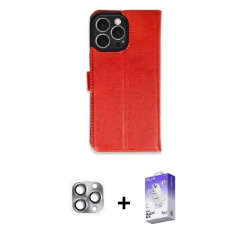 MARSİLYAN™- iPhone 16 Pro Max Kılıf Siluet Işık Serisi - Siyah Bilvis 5in1 3D Magic Cam Ekran Koruyucu + Pers Alüminyum Kamera Lens - GI