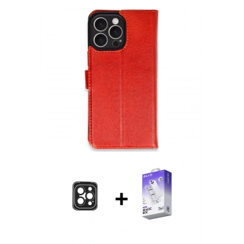 MARSİLYAN™- iPhone 16 Pro Max Kılıf Siluet Işık Serisi - Siyah Bilvis 5in1 3D Magic Cam Ekran Koruyucu + PVD Metal Kamera Lens - SH