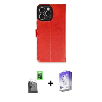 MARSİLYAN™- iPhone 16 Pro Max Kılıf Siluet Işık Serisi - Siyah Bilvis 5in1 3D Magic Cam Ekran Koruyucu + Raze Metal Kamera Lens - SH