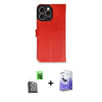 MARSİLYAN™- iPhone 16 Pro Max Kılıf Siluet Işık Serisi - Siyah Bilvis 5in1 5D Magic Hayalet Cam Ekran Koruyucu + Raze Metal Kamera Lens - SH