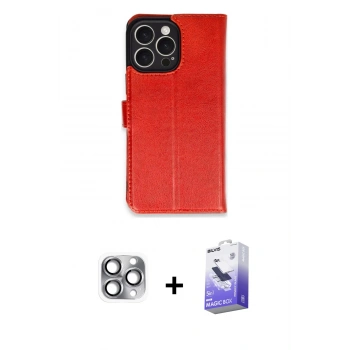 MARSİLYAN™- iPhone 16 Pro Max Kılıf Siluet Işık Serisi - Siyah Bilvis 5in1 5D Magic Hayalet Cam Ekran Koruyucu + Pers Alüminyum Kamera Lens - GI