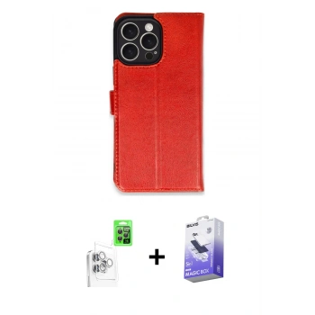 MARSİLYAN™- iPhone 16 Pro Max Kılıf Siluet Işık Serisi - Siyah Bilvis 5in1 5D Magic Hayalet Cam Ekran Koruyucu + Raze Metal Kamera Lens - BZ