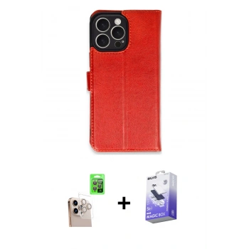 MARSİLYAN™- iPhone 16 Pro Max Kılıf Siluet Işık Serisi - Siyah Bilvis 5in1 5D Magic Hayalet Cam Ekran Koruyucu + Raze Metal Kamera Lens - NLGY