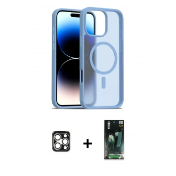 MARSİLYAN™- iPhone 16 Pro Max Kılıf Siluet Minimal Prime - Siyah 360 Mat Full Body Arka Koruyucu + PVD Metal Kamera Lens - GS