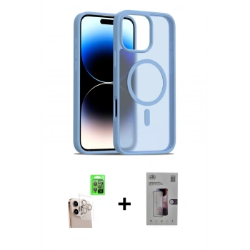 MARSİLYAN™- iPhone 16 Pro Max Kılıf Siluet Minimal Prime - Siyah Bilvis 3D Mat Cam Ekran Koruyucu + Raze Metal Kamera Lens - NLGY