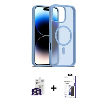 MARSİLYAN™- iPhone 16 Pro Max Kılıf Siluet Minimal Prime - Siyah Bilvis 3X AR Hayalet Cam Ekran Koruyucu + Bilvis Titan Kamera Lens - TMGI