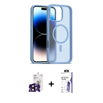 MARSİLYAN™- iPhone 16 Pro Max Kılıf Siluet Minimal Prime - Siyah Bilvis 3X AR HD Cam Ekran Koruyucu + Bilvis Titan Kamera Lens - SH