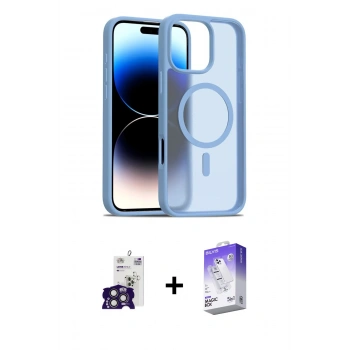 MARSİLYAN™- iPhone 16 Pro Max Kılıf Siluet Minimal Prime - Siyah Bilvis 5in1 3D Magic Cam Ekran Koruyucu + Bilvis Titan Kamera Lens - TMGI