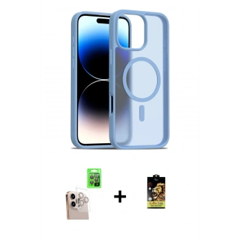 MARSİLYAN™- iPhone 16 Pro Max Kılıf Siluet Minimal Prime - Siyah Buffer Cam Ekran Koruyucu + Raze Metal Kamera Lens - NLGY