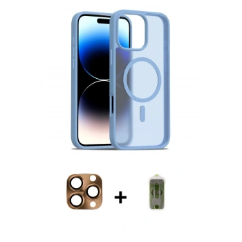 MARSİLYAN™- iPhone 16 Pro Max Kılıf Siluet Minimal Prime - Siyah Joko Magic 5D Hayalet Cam + Pers Alüminyum Kamera Lens - CLTM