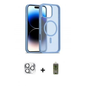 MARSİLYAN™- iPhone 16 Pro Max Kılıf Siluet Minimal Prime - Siyah Joko Magic 5D Hayalet Cam + Pers Alüminyum Kamera Lens - GS
