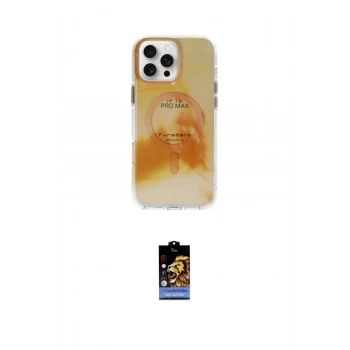 MARSİLYAN™- iPhone 16 Pro Max Kılıf Ufuk Doku Prime - Siyah Buffer Hayalet Cam Ekran Koruyucu