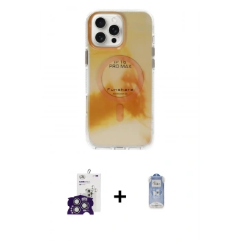 MARSİLYAN™- iPhone 16 Pro Max Kılıf Ufuk Doku Prime - Siyah Joko Magic 5D Cam + Bilvis Titan Kamera Lens - GS