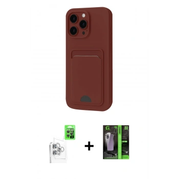 MARSİLYAN™- iPhone 16 Pro Max Kılıf Vadi Çizgi Prime - Şeffaf 360 Full Body Arka Koruyucu + Raze Metal Kamera Lens - BZ