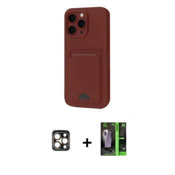 MARSİLYAN™- iPhone 16 Pro Max Kılıf Vadi Çizgi Prime - Şeffaf 360 Full Body Arka Koruyucu + PVD Metal Kamera Lens - GD