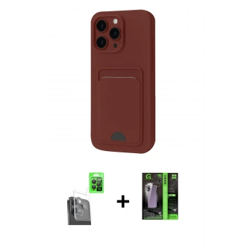 MARSİLYAN™- iPhone 16 Pro Max Kılıf Vadi Çizgi Prime - Şeffaf 360 Full Body Arka Koruyucu + Raze Metal Kamera Lens - SH