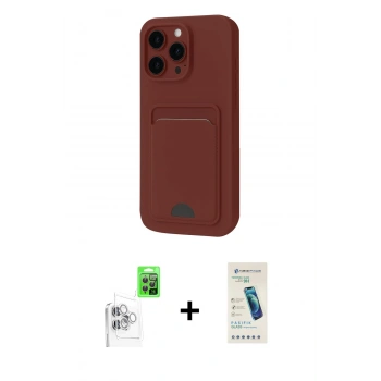MARSİLYAN™- iPhone 16 Pro Max Kılıf Vadi Çizgi Prime - Şeffaf Pasifik Cam Ekran Koruyucu + Raze Metal Kamera Lens - BZ