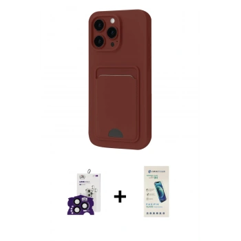 MARSİLYAN™- iPhone 16 Pro Max Kılıf Vadi Çizgi Prime - Şeffaf Pasifik Cam Ekran Koruyucu + Bilvis Titan Kamera Lens - SH