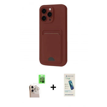 MARSİLYAN™- iPhone 16 Pro Max Kılıf Vadi Çizgi Prime - Şeffaf Pasifik Cam Ekran Koruyucu + Raze Metal Kamera Lens - NLGY