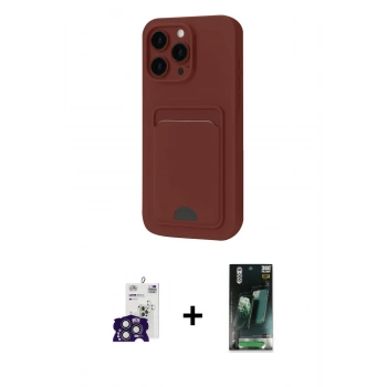 MARSİLYAN™- iPhone 16 Pro Max Kılıf Vadi Çizgi Prime - Siyah 360 Mat Full Body Arka Koruyucu + Bilvis Titan Kamera Lens - TMGI