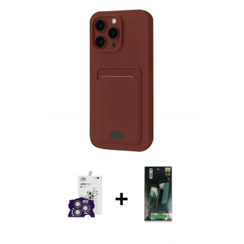 MARSİLYAN™- iPhone 16 Pro Max Kılıf Vadi Çizgi Prime - Siyah 360 Mat Full Body Arka Koruyucu + Bilvis Titan Kamera Lens - GS