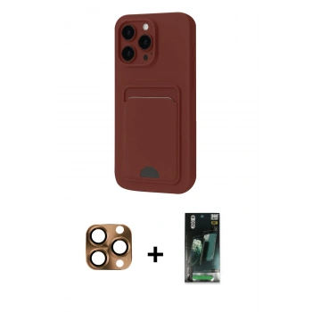 MARSİLYAN™- iPhone 16 Pro Max Kılıf Vadi Çizgi Prime - Siyah 360 Mat Full Body Arka Koruyucu + Pers Alüminyum Kamera Lens - CLTM