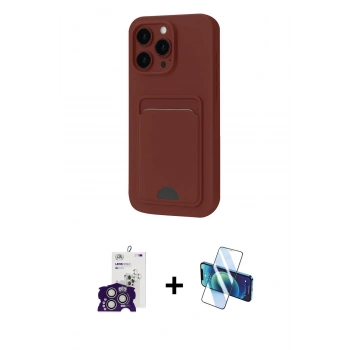MARSİLYAN™- iPhone 16 Pro Max Kılıf Vadi Çizgi Prime - Siyah 3D Antistatik Cam Ekran Koruyucu + Bilvis Titan Kamera Lens - GS