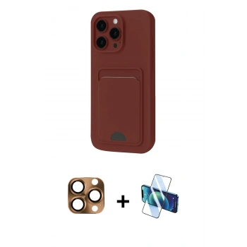 MARSİLYAN™- iPhone 16 Pro Max Kılıf Vadi Çizgi Prime - Siyah 3D Antistatik Cam Ekran Koruyucu + Pers Alüminyum Kamera Lens - CLTM
