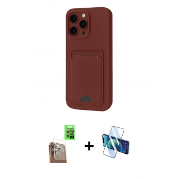 MARSİLYAN™- iPhone 16 Pro Max Kılıf Vadi Çizgi Prime - Siyah 3D Antistatik Cam Ekran Koruyucu + Raze Metal Kamera Lens - CLTM